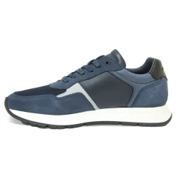 Discount Sneakers Noé cuir bleu Homme Baskets