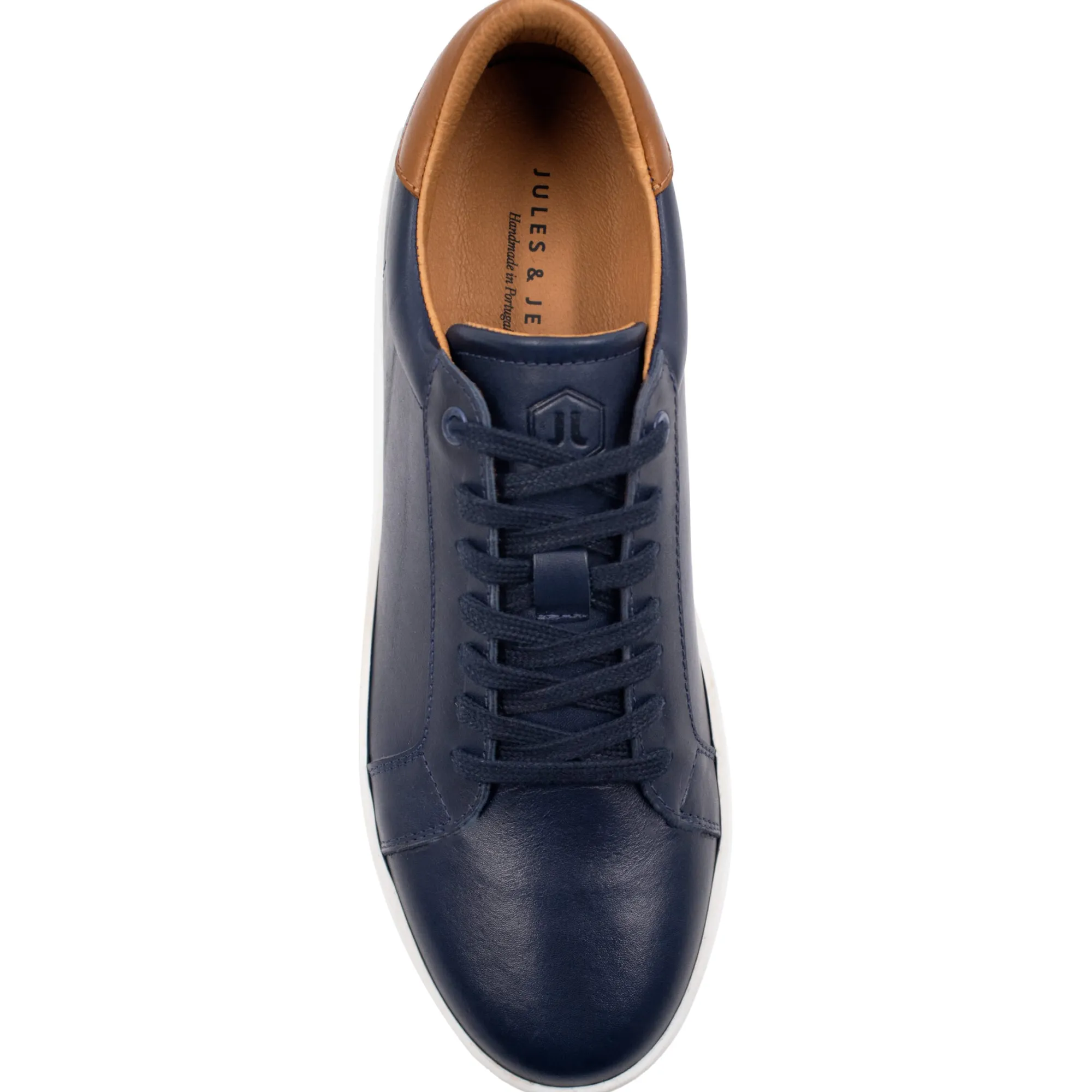 Cheap Tennis lacet cuir bleu Homme Baskets