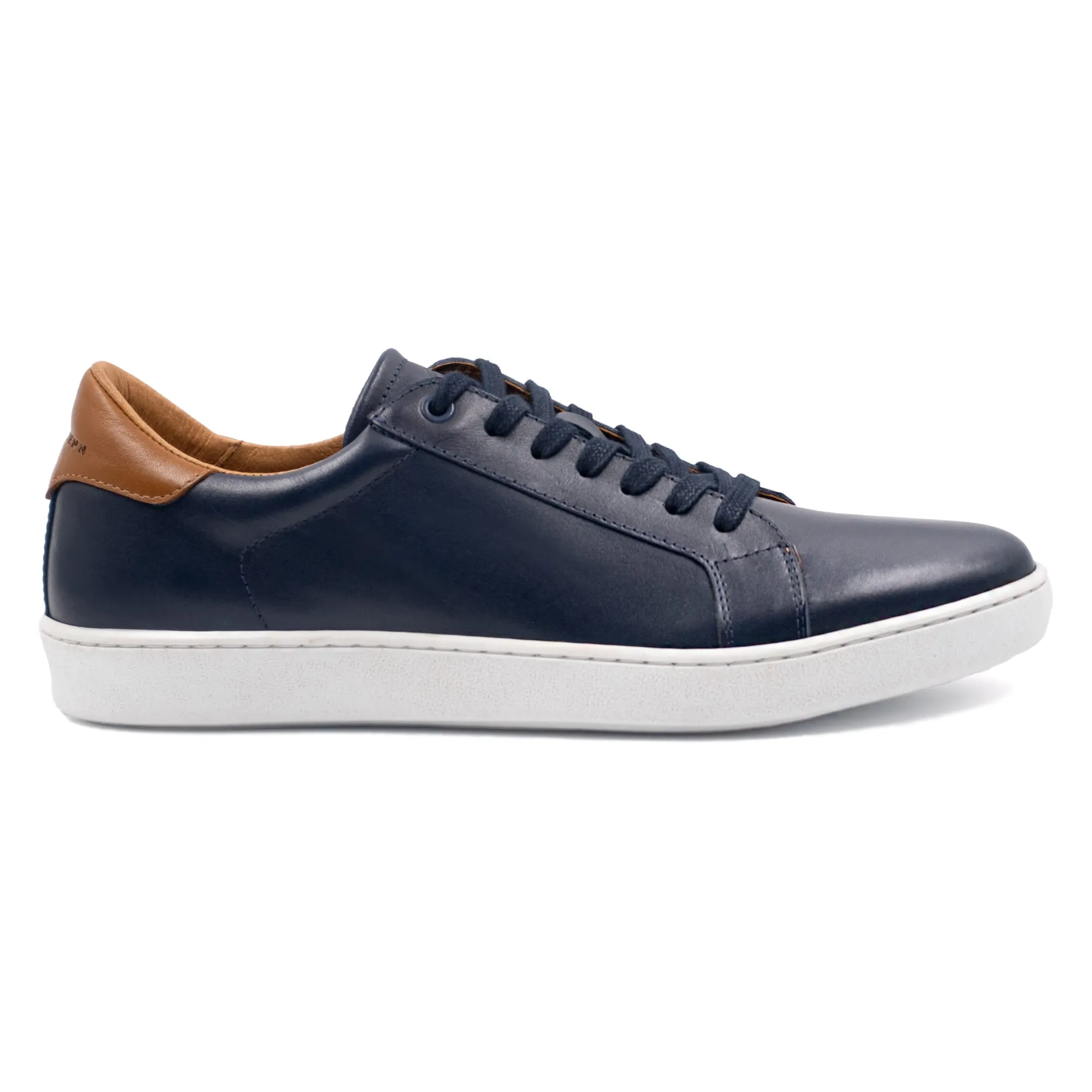 Cheap Tennis lacet cuir bleu Homme Baskets