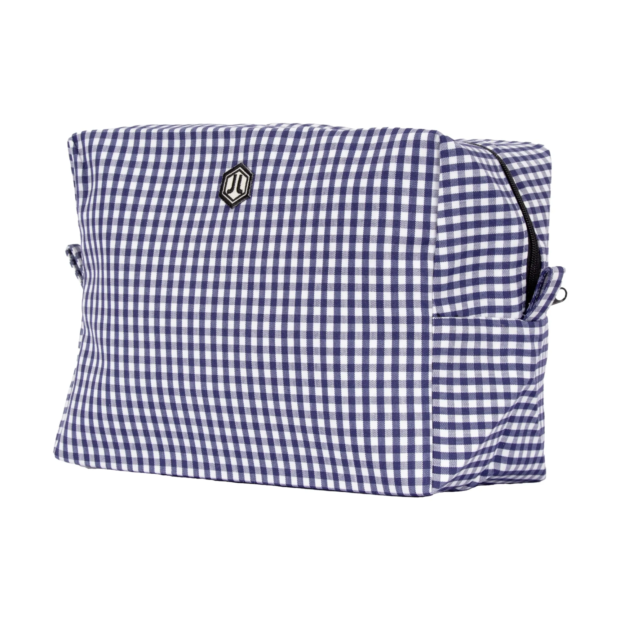 Discount Trousse toile recyclée vichy blanc bleu Femme Dressing Recyclé|Petite Maroquinerie
